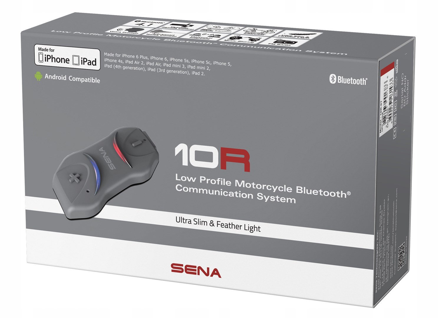 Kufje Sena 10R, Bluetooth, të hirta