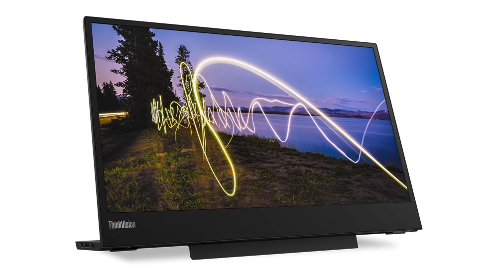 Monitor portativ Lenovo ThinkVision M15, 15.6", FHD, e zezë