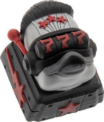 Keycap Ducky X Hotkeys Ducky League Lucky Dark Edition, plastik, 1u, i zi kuqe gri