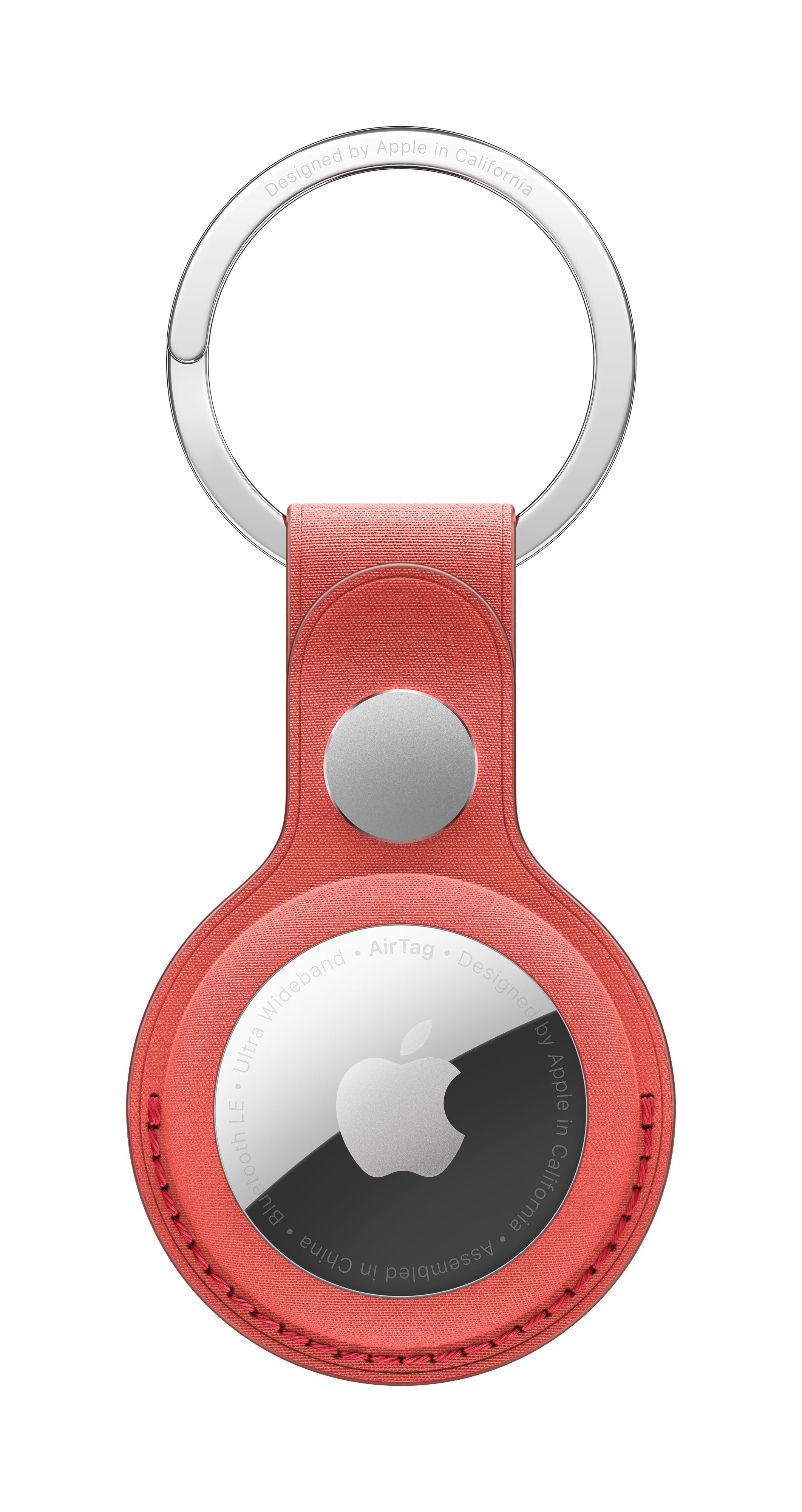 Apple AirTag FineWoven Key Ring, Coral
