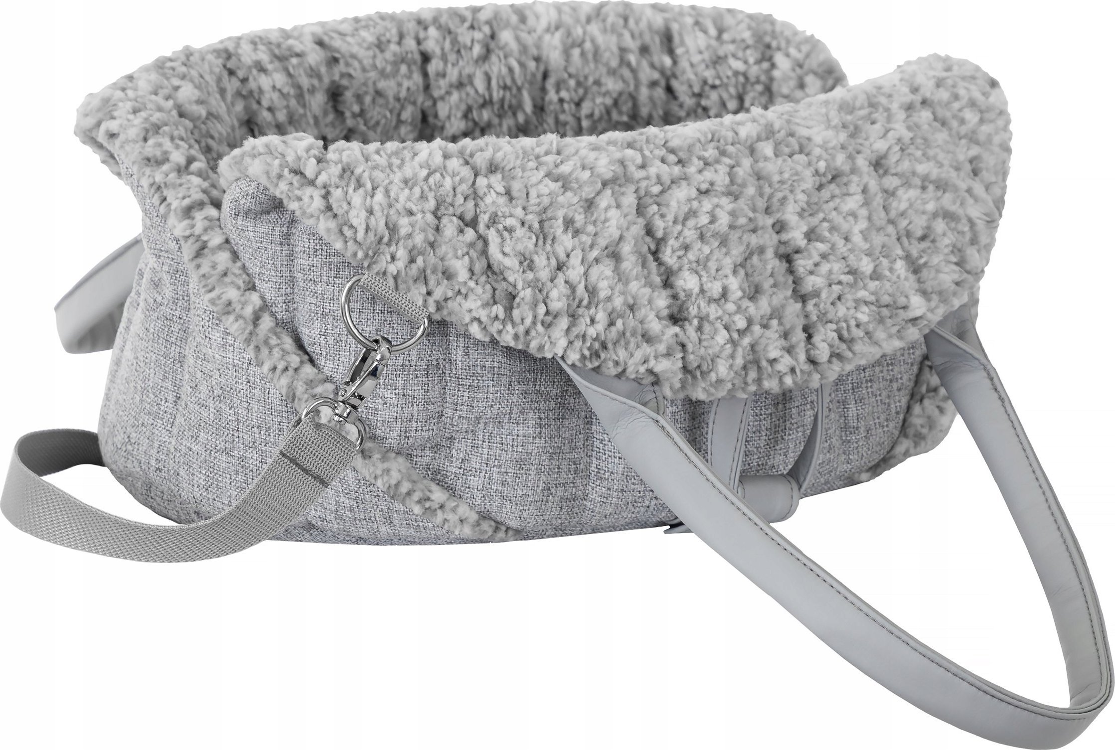 Çantë transporti për kafshë SEA SHELL 3 në 1, 38x24x28 cm, deri 5 kg, gri ash Inari