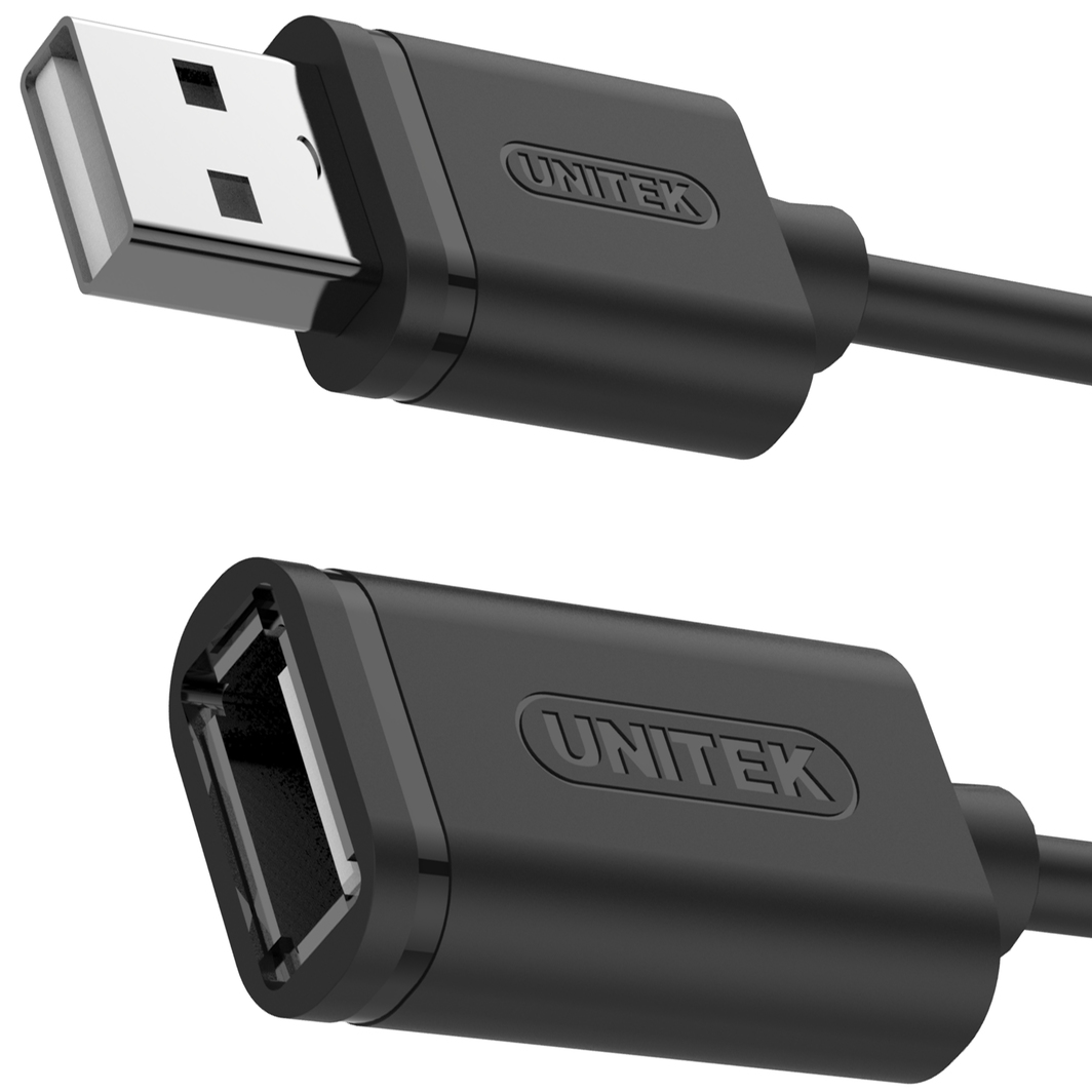 Kabëll zgjatues USB Unitek, USB 2.0 AM-AF, 2m