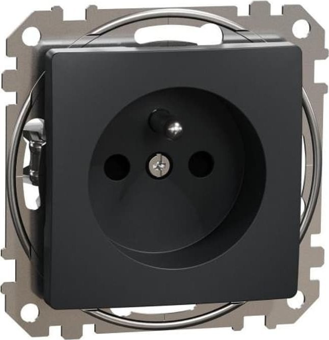 Prizë muri Schneider Electric Sedna Design Elements GN.1-KR.Z/U, 2P+PE, 16A, anthracite