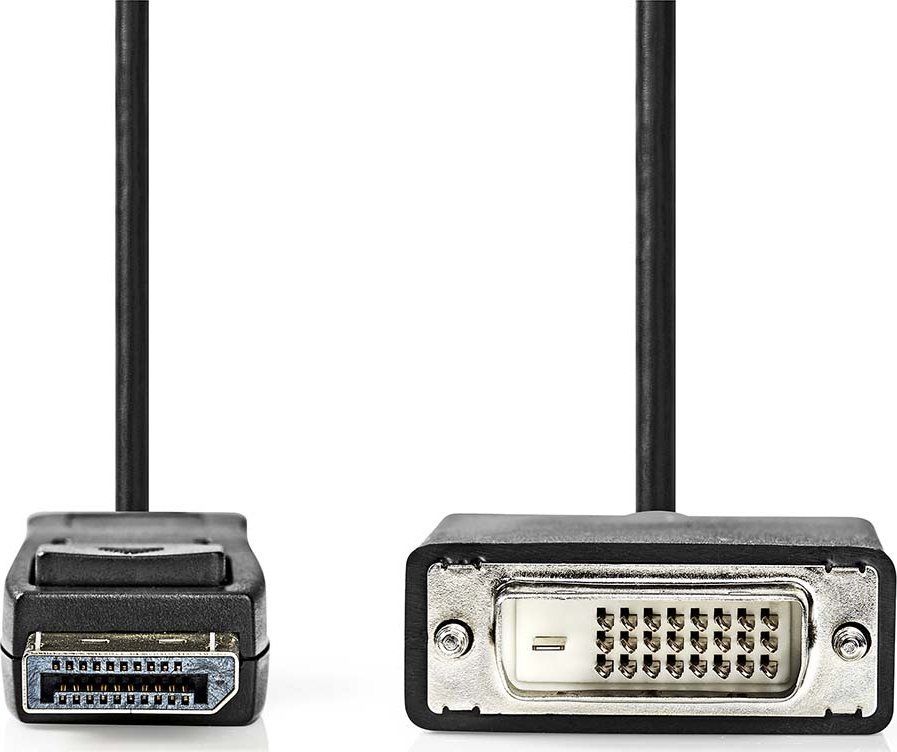 Kabllo Nedis DisplayPort në DVI D, 2m, mashkull në mashkull, i zi