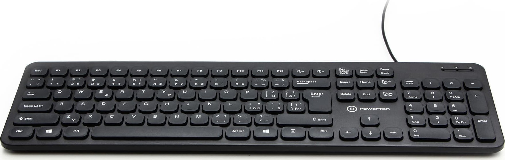 Tastierë Powerton LIFE SLIM, USB, shtrirje CZ SK, e zezë