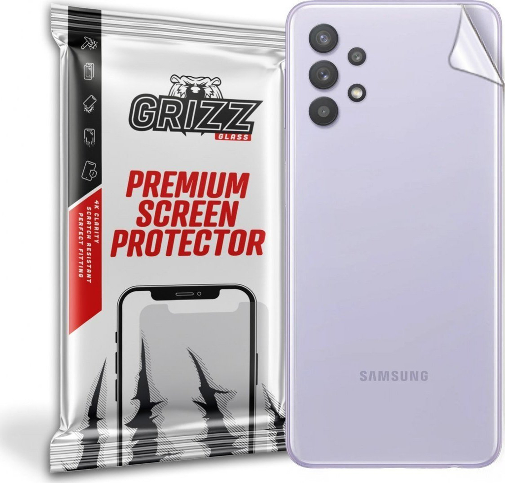 Film mbrojtës prapa GrizzGlass Grizz, për Samsung Galaxy A32 5G, transparent
