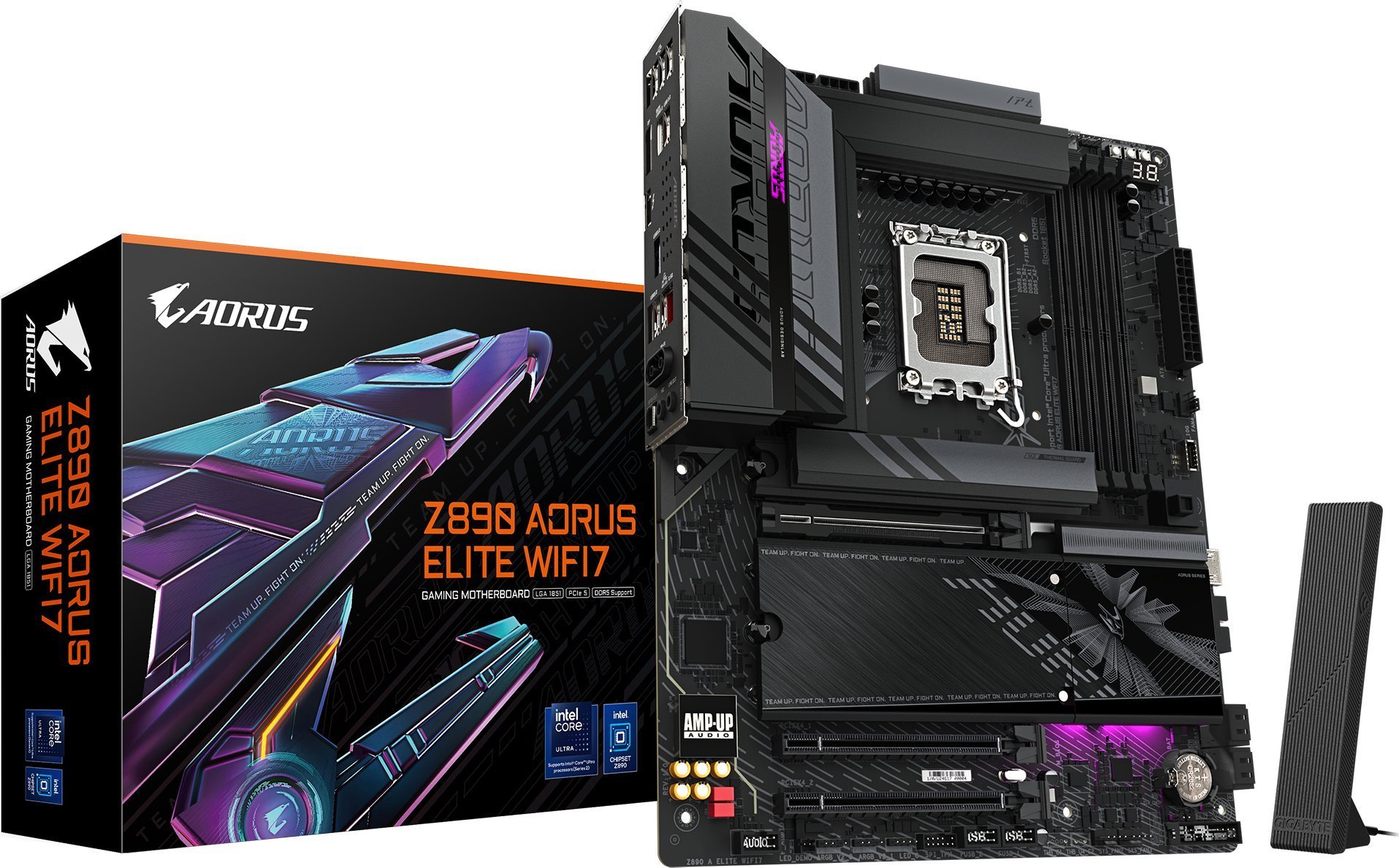 Pllakë amë Gigabyte Z890 Aorus Elite Wifi7, DDR5, PCIe 5.0, e zezë