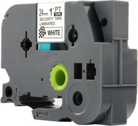 Rrip sigurie Brother TZe-SE5, 24mm x 8m, i bardhë me printim të zi