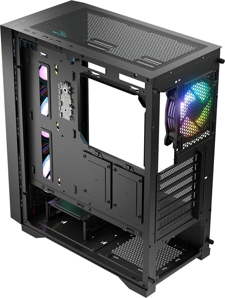 Kути PC Logic Concept Dart Pro, MIDI, 4x ARGB, црна