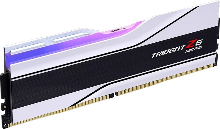Memorie RAM G.Skill Trident Z5 Neo RGB F5-6400J3039G16GX2-TZ5NRW, DDR5, 32GB, bardhë