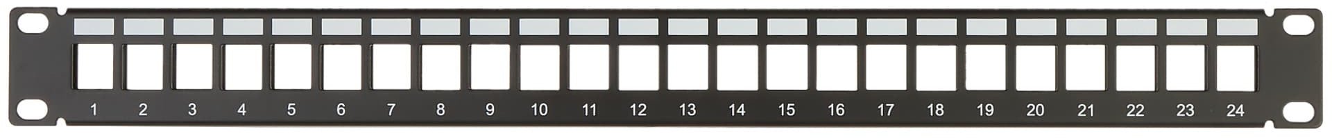 Печ панел Кистон Lanberg PP-24/FX/C-V2, 24 порти, 1U, црна