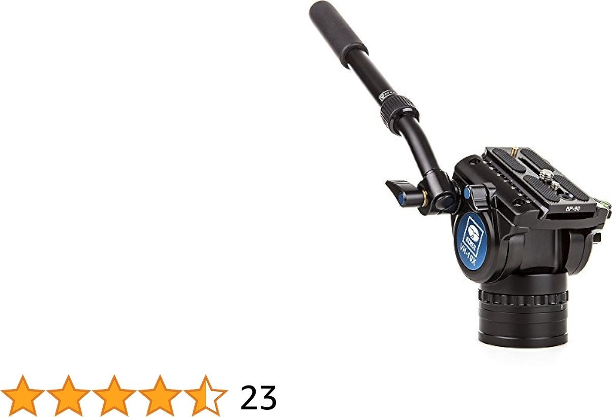 Kokë video Sirui VH-10X Pro, mekanizëm fluid, mbajtje deri 4kg, e zezë