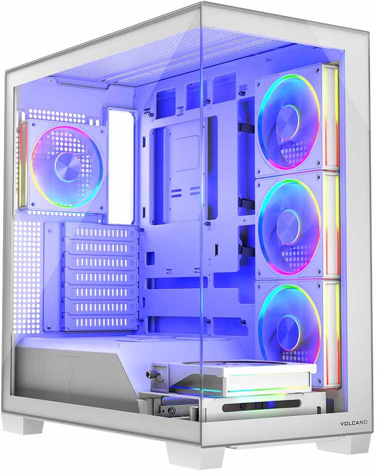 Kuti kompjuteri Modecom Stellar 5F ARGB 20, MIDI, xham i temperuar, e bardhë