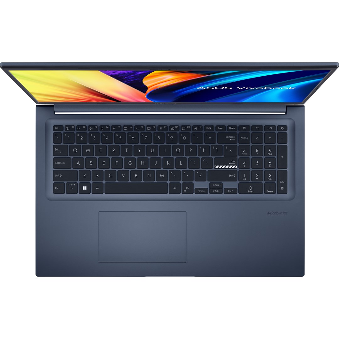 Лаптоп ASUS VivoBook 17, 17.3", Intel i3-1220P, 8 GB RAM, 512 GB SSD, син