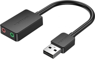 Kartë zëri Vention CDYB0, USB 2.0, hyrje mikrofon dhe dalje audio, e zezë