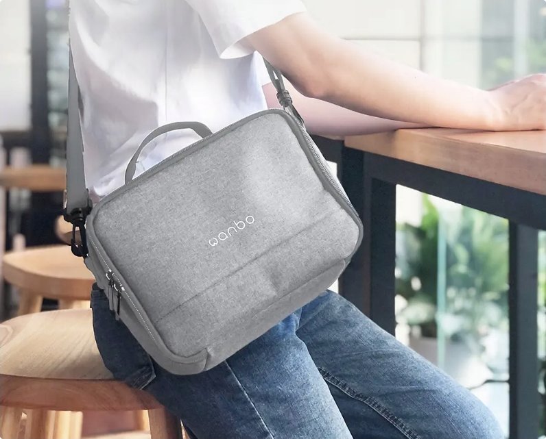 Торба за проектор Xiaomi Wanbo T4, отпорна на удари, сива