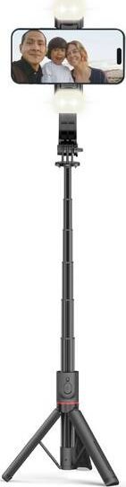 Селфи стап статив безжичен Tech-Protect L05S, со LED светло, Bluetooth, црн