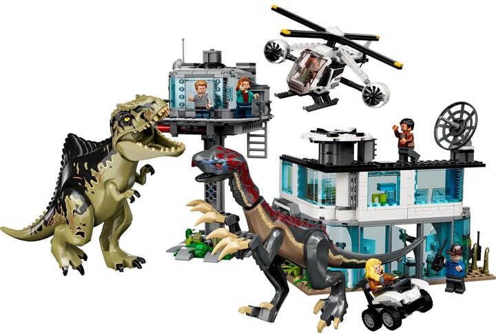 Set LEGO® Jurassic World™ 76949 Giganotosaur and therizinosaur attack 