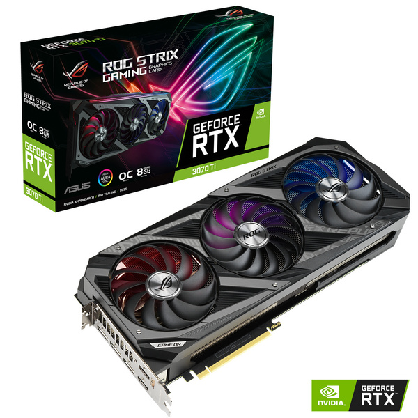 Kartelë grafike ASUS ROG -STRIX-RTX3070TI-O8G-GAMING NVIDIA GeForce RTX 3070 Ti, 8 GB GDDR6X
