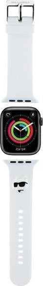 Рамка Karl Lagerfeld NFT Choupette за Apple Watch 38/40/41mm, гума, бела