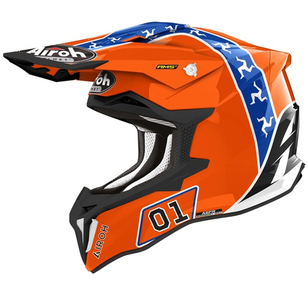 Helmeta offroad Airoh Strycker Hazzard Gloss, 2XL, shkëlqim