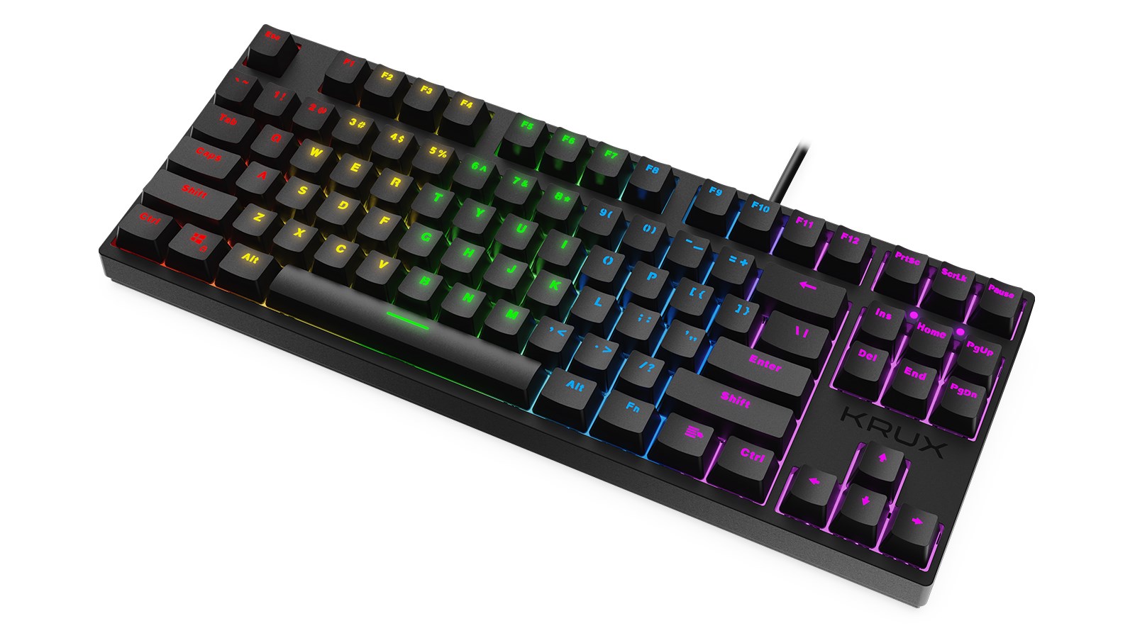 Tastierë mekanike Gaming Krux Atax RGB, USB, Outemu Blue, RGB