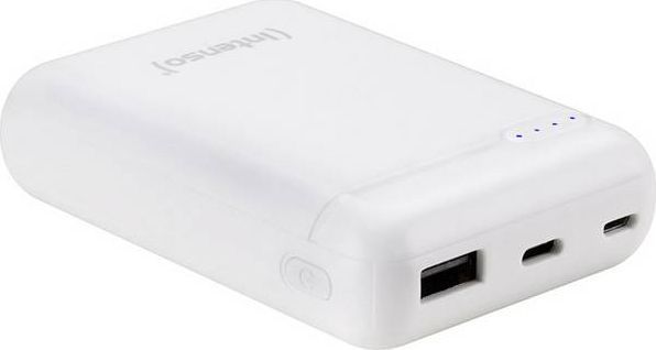 Powerbank Intenso XS10000, 10000mAh, USB A dhe Type C, e bardhë