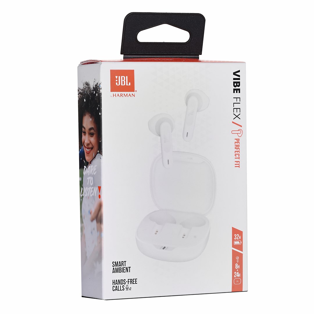 Dëgjuese JBL Vibe Flex, Wireless, të bardha