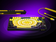 Tastierë gaming Lorgar KBP7075W, mekanike wireless 75%, RGB, e zezë verdhë, layout EN