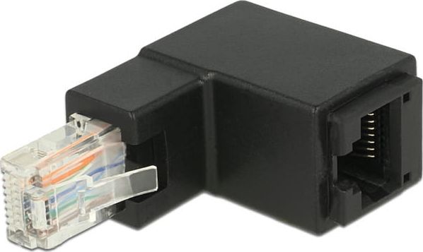 DeLock адаптер, 1 x RJ45, црн