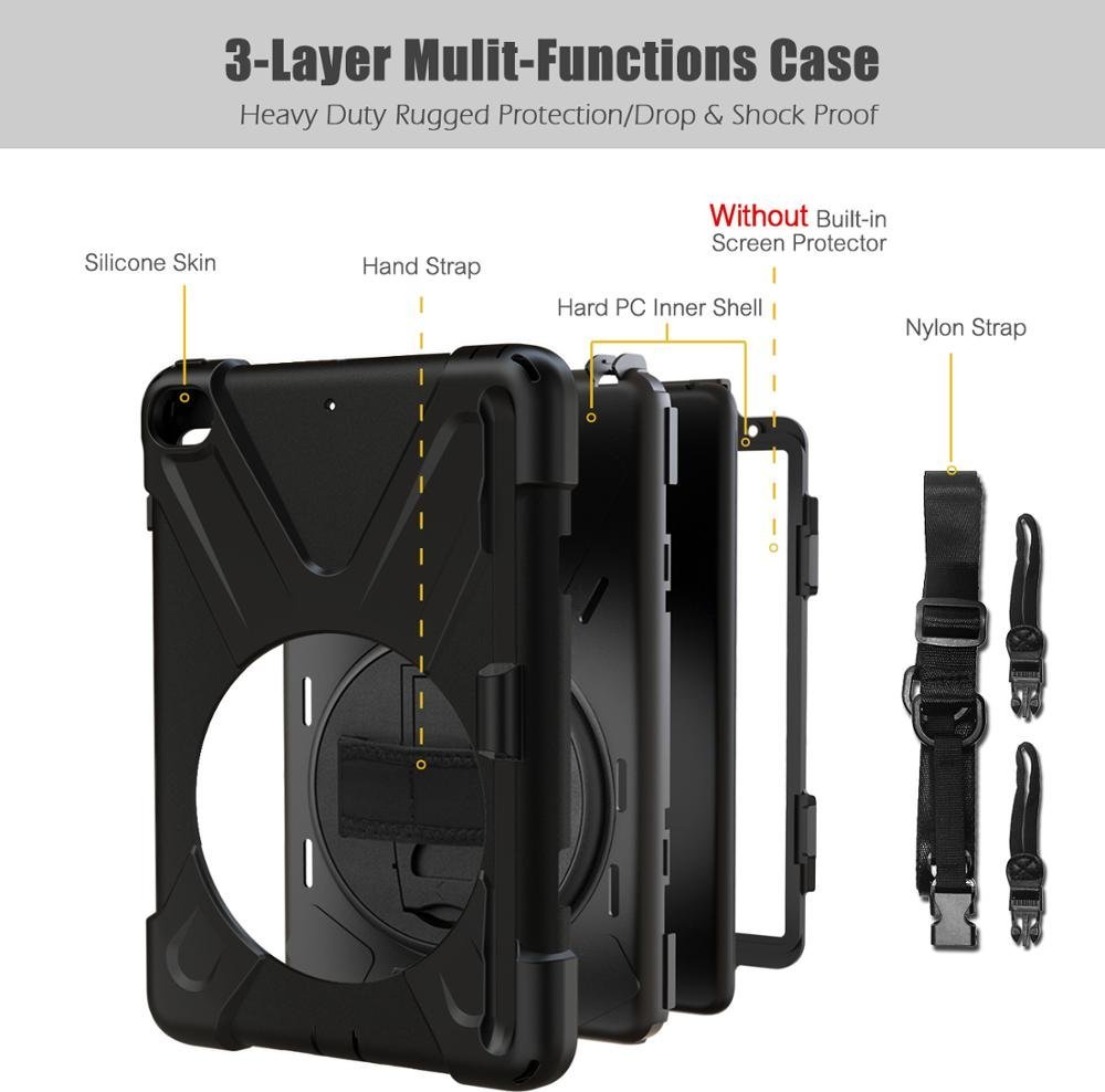 Куќиште за таблет eSTUFF iPad Mini 4 iPad Mini 2019, тип капак, со позиции за поставување, црно