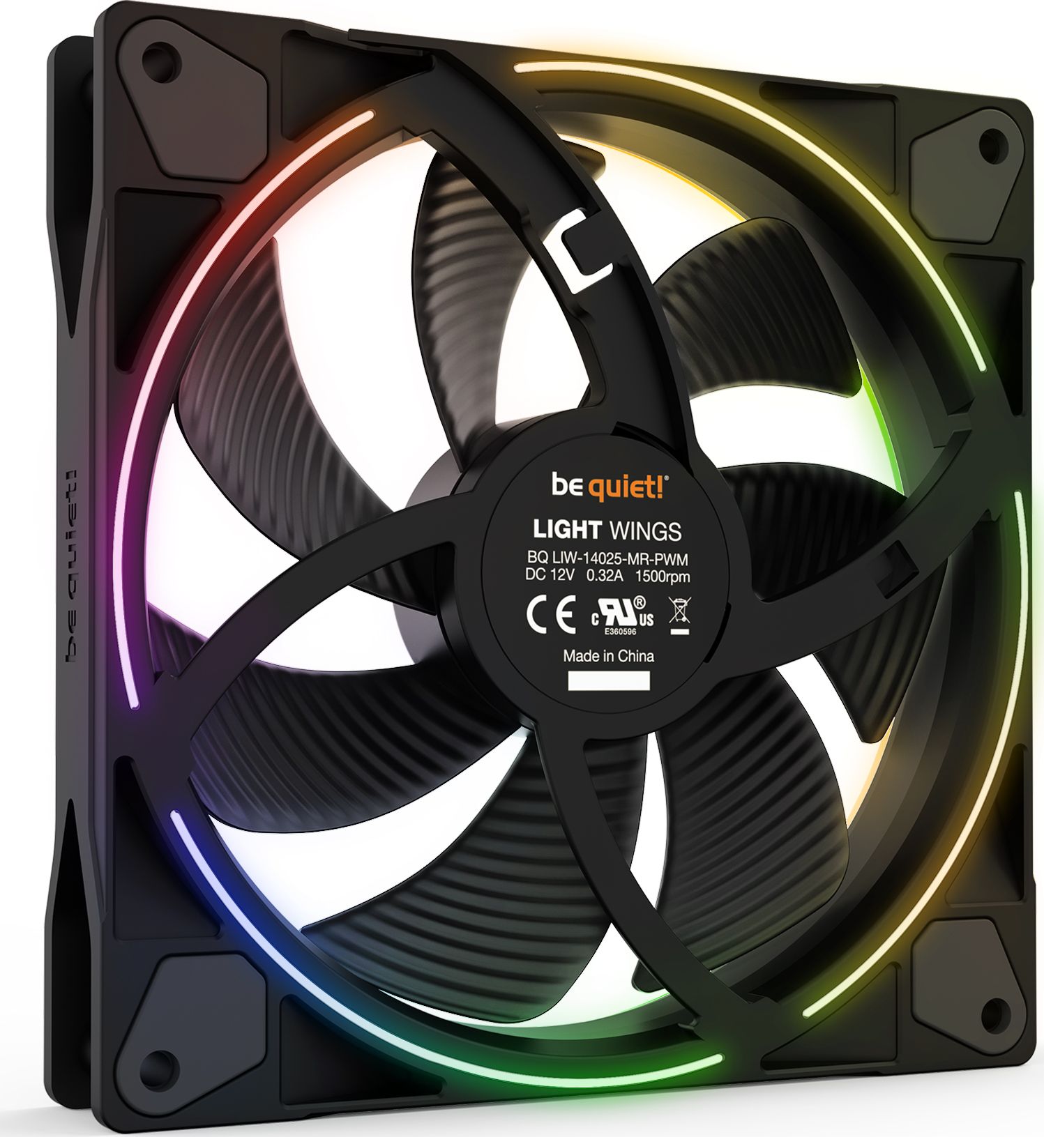 Ventilator kasë be quiet Light Wings 140mm PWM BL074, ARGB, i zi