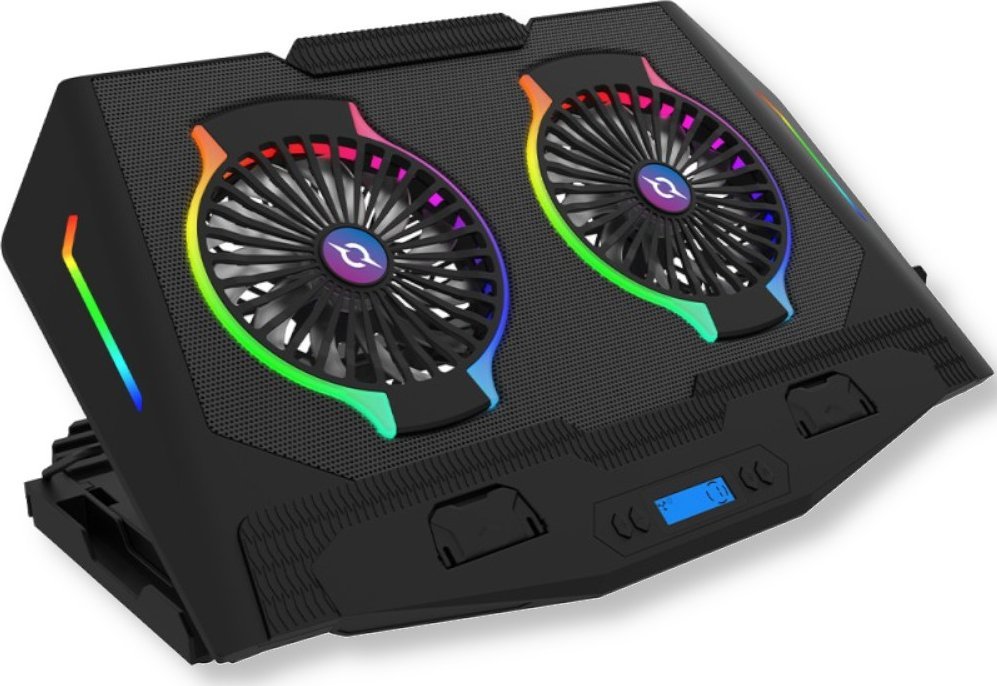 Ftohës laptopi AQIRYS Pluto, për 17", me RGB, i zi