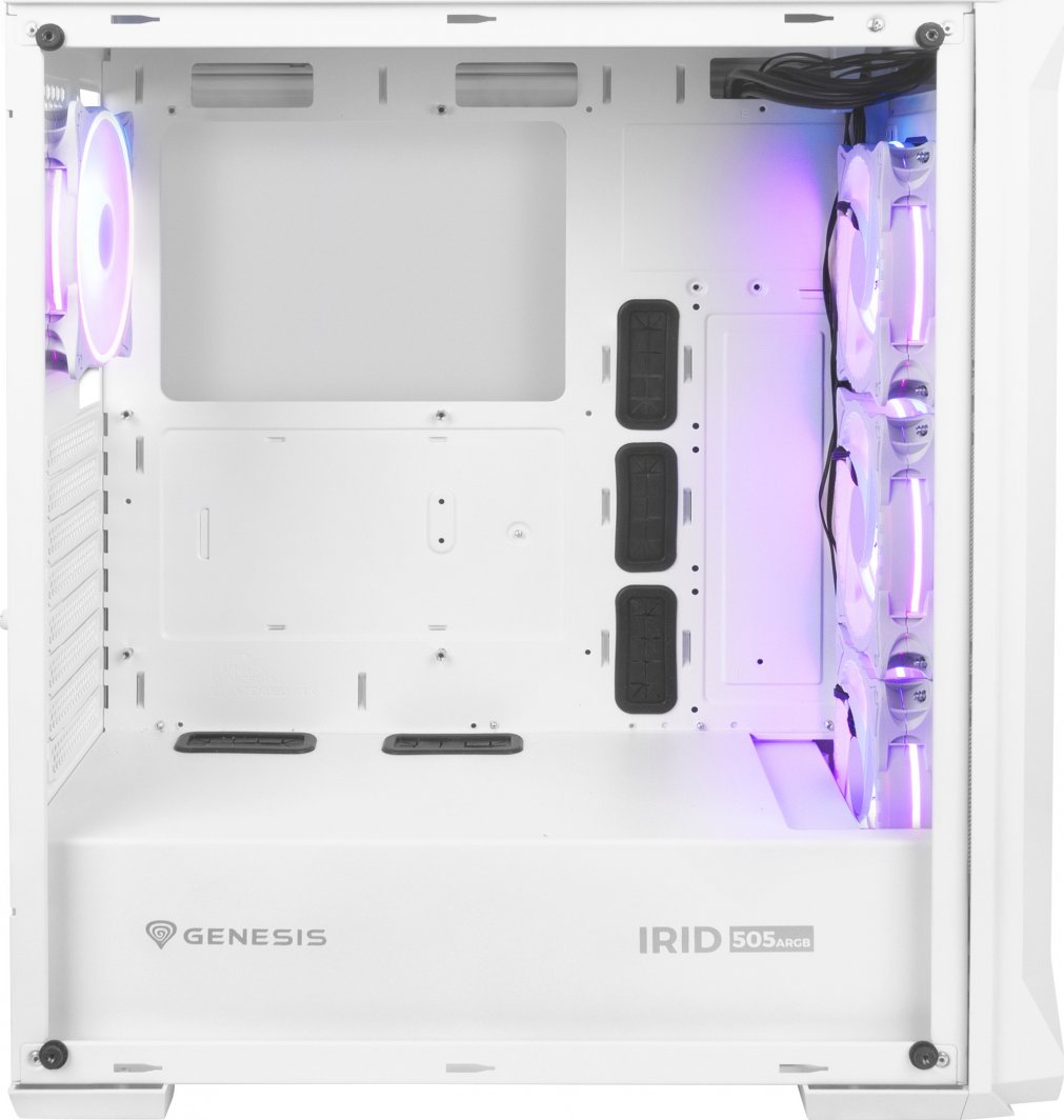 Куќиште за компјутер Genesis Irid 505 ARGB V2, бела боја