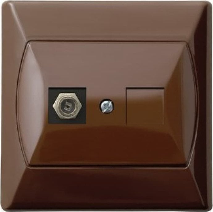 Prizë antene Ospel Akcent GPA-1AF/24, F-type, një dalje, kafe