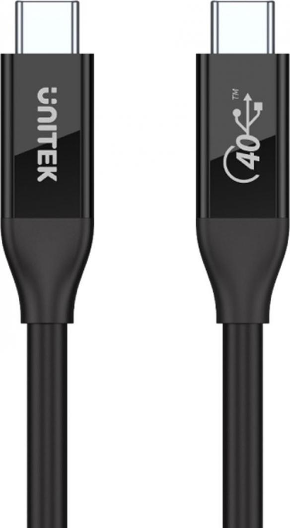 UNITEK C14100BK-0.8M USB4 Gen 2x2 USB-C Кабел, Црн