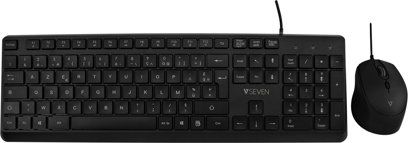 Сет тастатура и глушец V7 CKU350ES, USB, шпански QWERTY, црн
