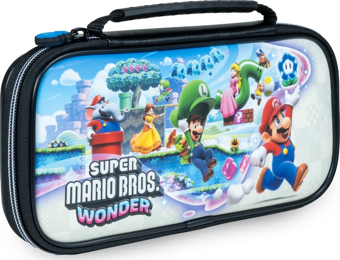 Mbështjellës Nintendo Super Mario Wonder për Switch, etui mbrojtës udhëtimi, i shumëngjyrshëm