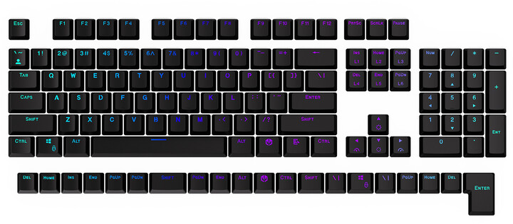 Taste Endorfy KC124, 104 copë, PBT, të zeza