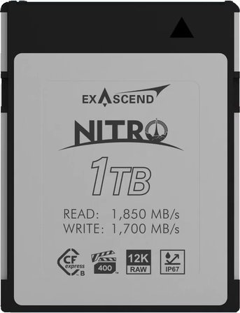 Kartë memorie Exascend Nitro, CFexpress Type B, 1TB, R1850 W1700, gri