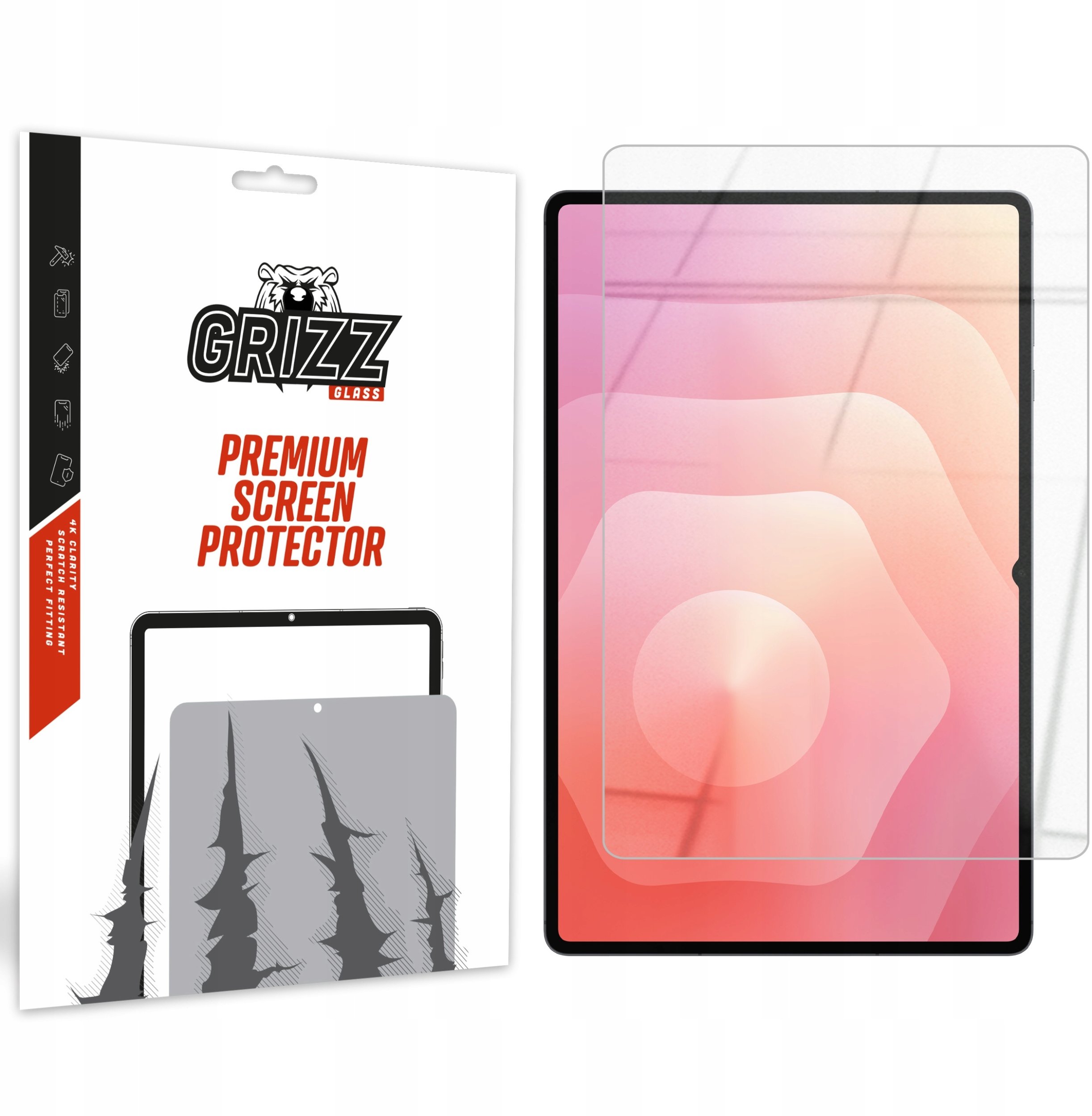 Qelq mbrojtës hibrid GrizzProtector për Samsung Galaxy Tab S11 Ultra, fortësi 9H, transparent