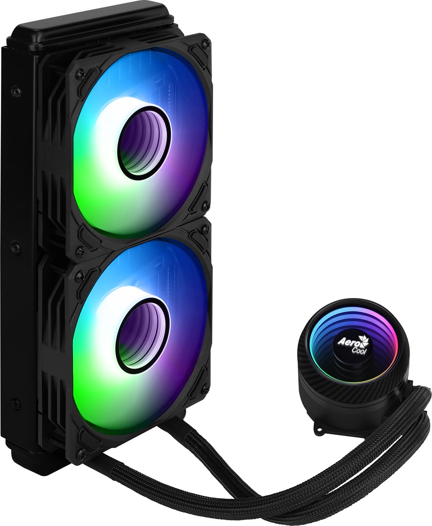 Ftohës me ujë Aerocool Mirage L240, 240mm, ARGB, i zi