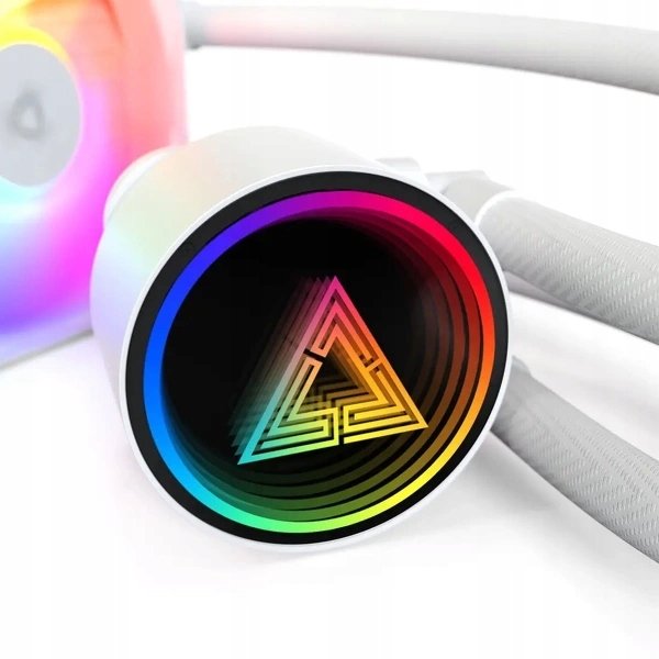 Ftohës AIO për CPU Montech LightFlow Digital 240, radiator 240mm, kompatibil me Intel dhe AMD, i bardhë