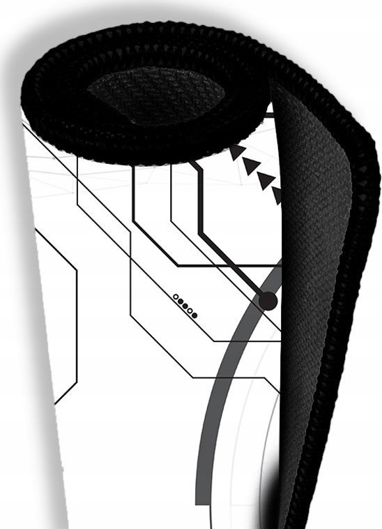 Mousepad GRUIS White Medium, 450 x 400 x 3 mm, sipërfaqe mikrofiber, i bardhë