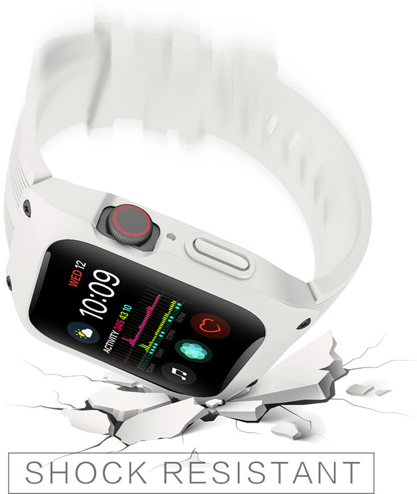 [OUTLET] Rrip silikoni MAX MAS14 për Apple Watch, 38/40mm, i bardhë