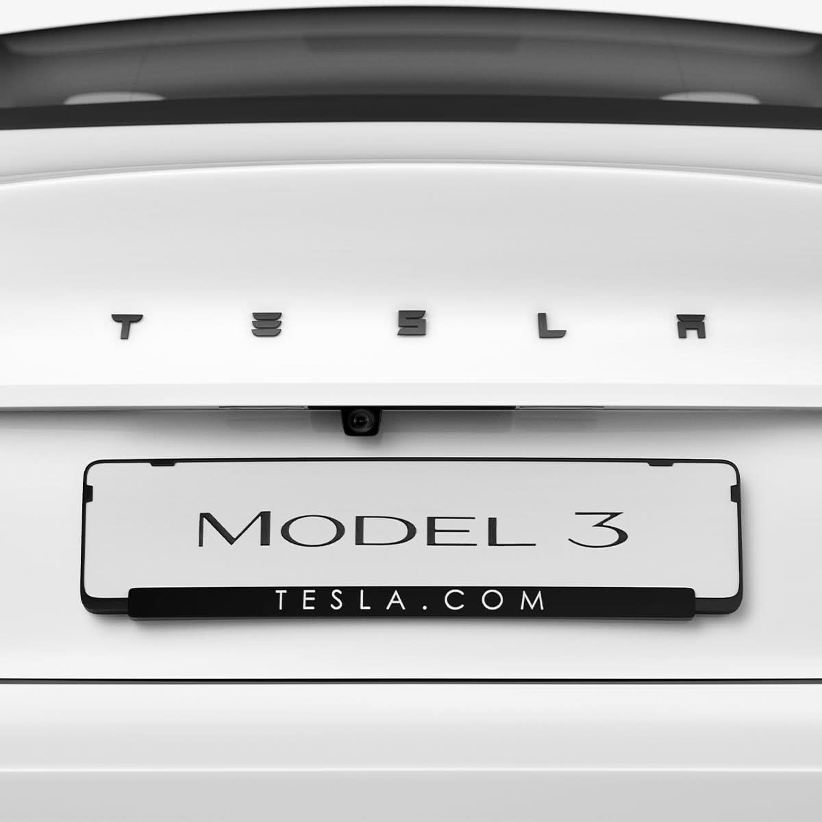 Mbulesë emblemë Spigen, Tesla Model 3 2024, mbulim i plotë, e zezë