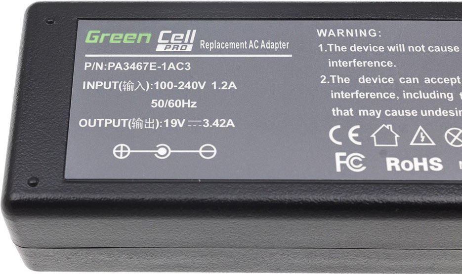 Karikues laptopi Green Cell AD25 P, 65W, 19V 3.4A, i zi