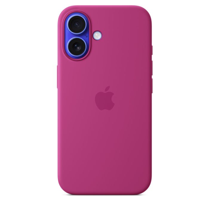 Apple iPhone 16 Silicone Case with MagSafe, Fuchsia (Seasonal)