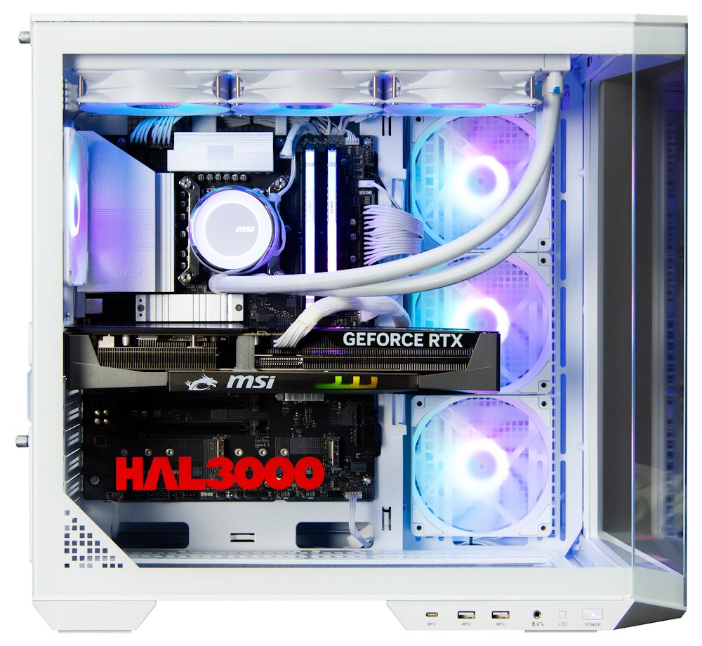 Kompjuter HAL3000 Master Gamer Ultimate-K 5080 (15th gen), Intel Core Ultra 7 265KF, NVIDIA GeForce RTX 5080, 32GB RAM, 2TB SSD, i bardhë