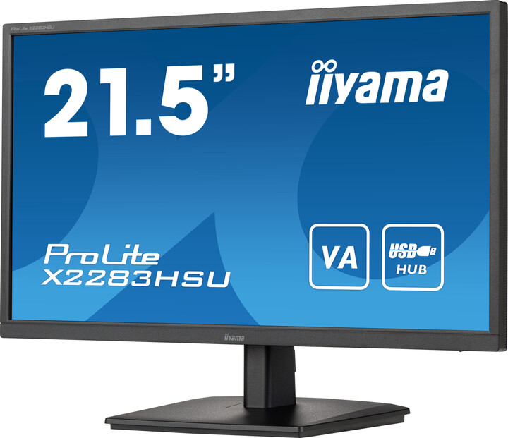 Monitor iiyama ProLite X2283HSU-B1 - LED, 21.5", Full HD, i zi